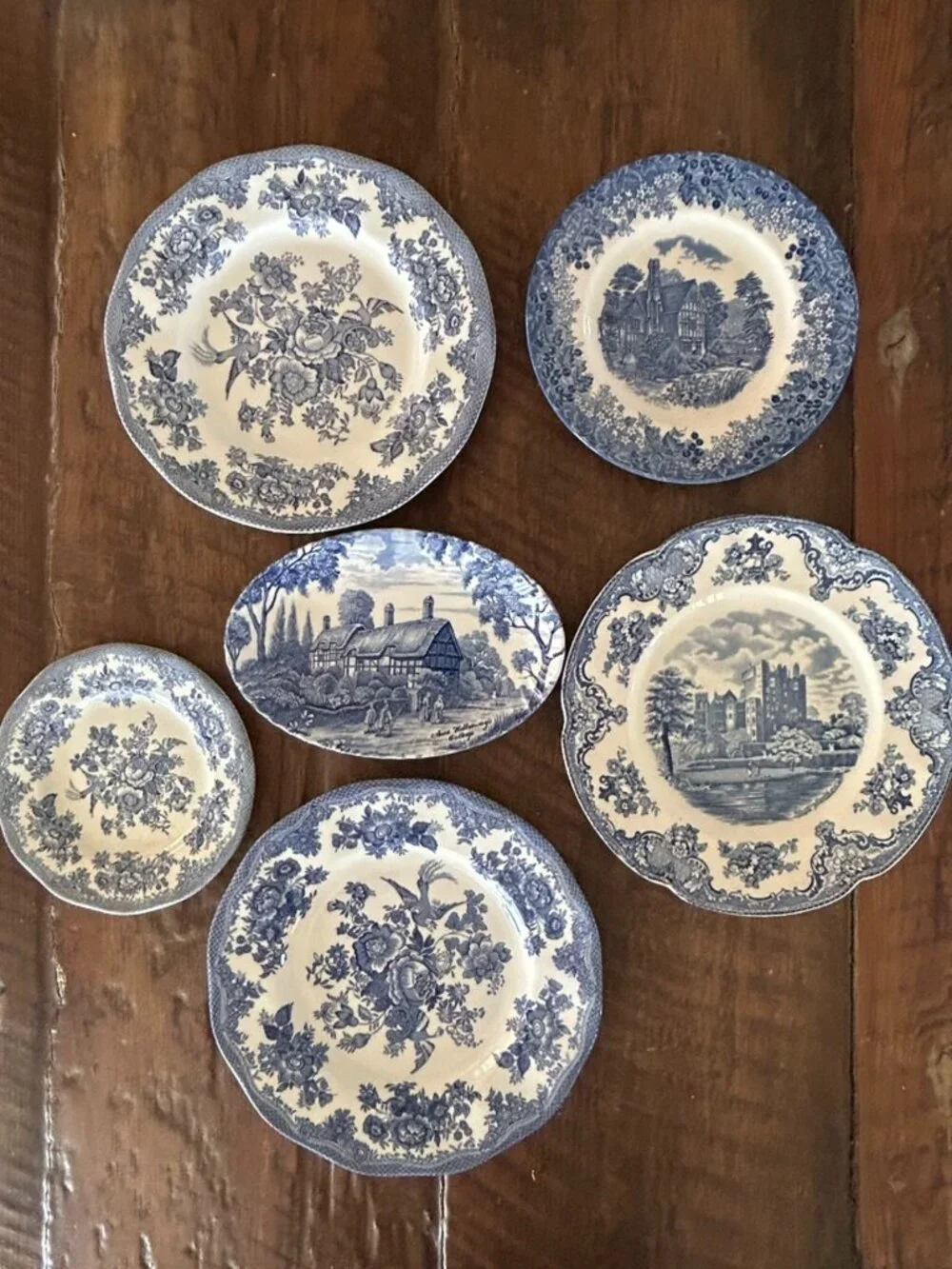 Transferware Plate Collection-Blue & White, Made in England